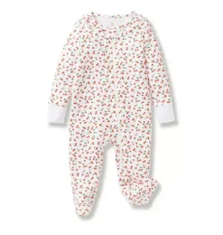 Janie and Jack Baby Pajamas|Petite Plume-Baby Pima Romper in cherry orchard