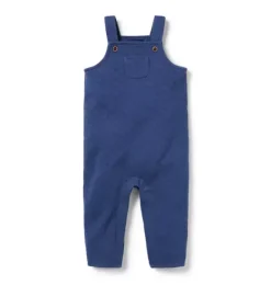 Janie and Jack Pants & Overalls-Baby Quilted Overall crown blue