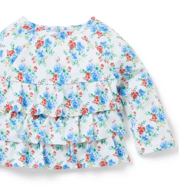 Janie and Jack Rash Guards|Baby-Baby Recycled Floral Rash Guard 2-Piece Swimsuit white floral