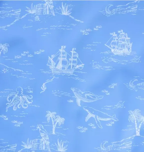 Janie and Jack Rash Guards|One-pieces-Baby Recycled Nautical Toile Rash Guard Swimsuit blue ripple nautical toile
