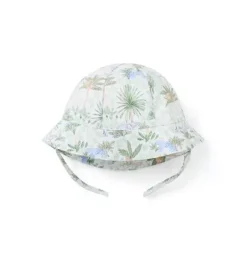 Janie and Jack Online Exclusives|Shoes & Accessories-Baby Safari Toile Bucket Hat white safari toile
