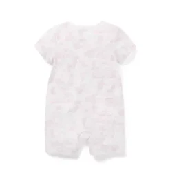 Janie and Jack One-pieces & Rompers-Baby Safari Toile Romper pink blossom safari toile