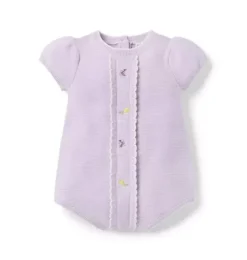Janie and Jack One-pieces & Rompers-Baby Scalloped Romper soft lavender