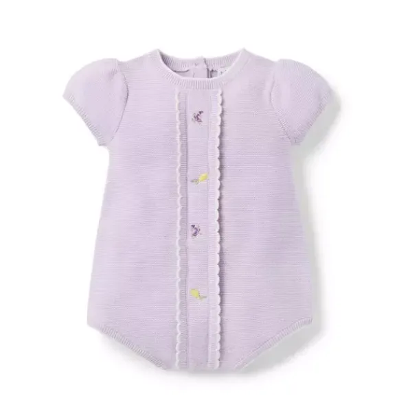 Janie and Jack One-pieces & Rompers-Baby Scalloped Romper soft lavender