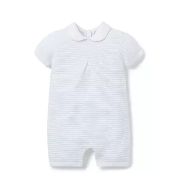 Janie and Jack One-pieces & Rompers-Baby Striped Collared Romper bundle blue stripe
