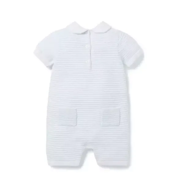 Janie and Jack One-pieces & Rompers-Baby Striped Collared Romper bundle blue stripe