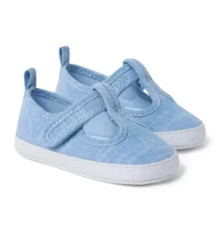 Janie and Jack Shoes & Accessories-Baby T-Strap Sneaker light blue