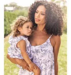 Janie and Jack Baby Pajamas|Petite Plume-Baby's Twill Ruffled Romper in blue timeless toile