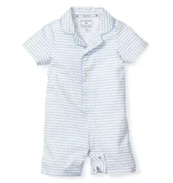 Janie and Jack Baby Pajamas|Petite Plume-Baby's Twill Summer Romper in la mer