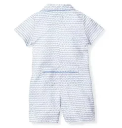 Janie and Jack Baby Pajamas|Petite Plume-Baby's Twill Summer Romper in la mer