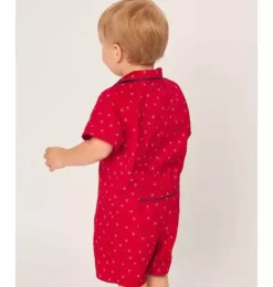 Janie and Jack Baby Pajamas|Petite Plume-Baby's Twill Summer Romper in anchors away