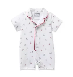Janie and Jack Baby Pajamas|Petite Plume-Baby's Twill Summer Romper in coastal charms