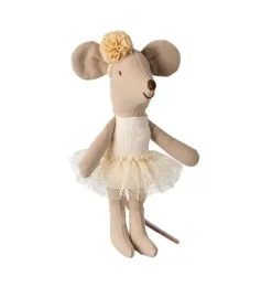 Janie and Jack Dolls-Ballerina mouse, Little sister - off white