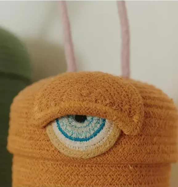Janie and Jack Storage-Basket Alien Ploot orange