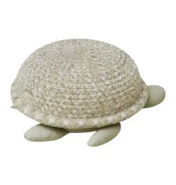 Janie and Jack Storage-Basket Baby Turtle olive and green
