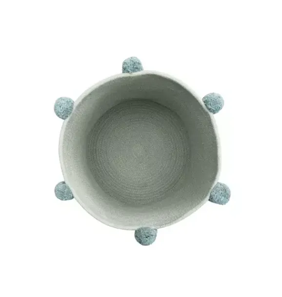 Janie and Jack Storage-Basket Bubbly Blue Sage vintage blue