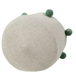 Janie and Jack Storage-Basket Bubbly  Natural-Green natural and green