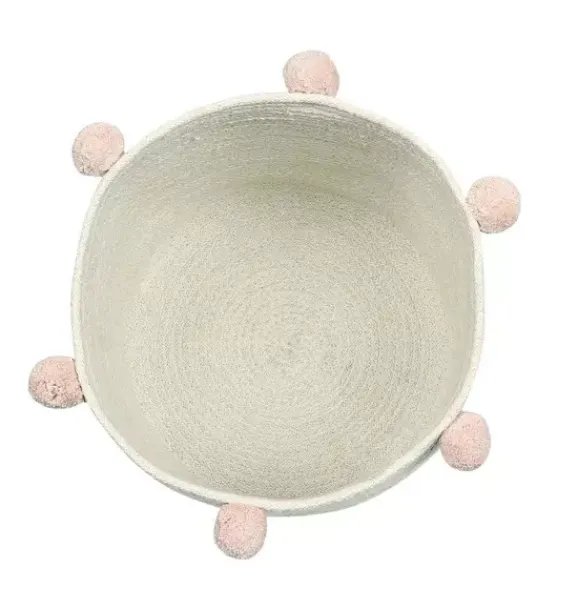 Janie and Jack Storage-Basket Bubbly -Nude natural
