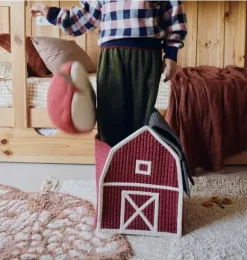 Janie and Jack Storage-Basket Farm House red