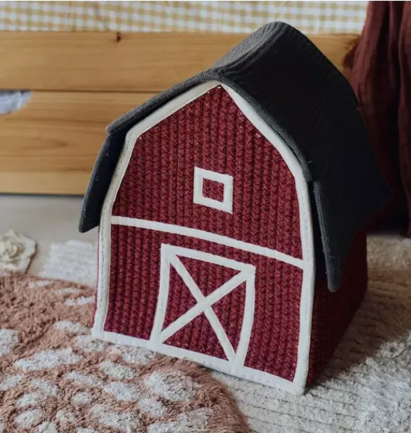 Janie and Jack Storage-Basket Farm House red