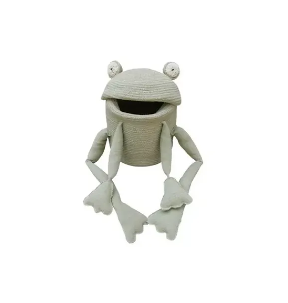 Janie and Jack Storage-Basket Fred the Frog olive, natural