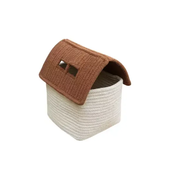 Janie and Jack Storage-Basket House Toffee natural and toffee
