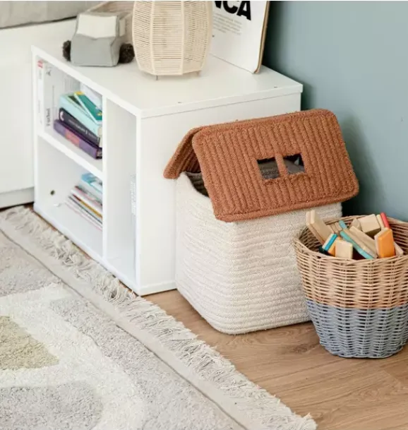 Janie and Jack Storage-Basket House Toffee natural and toffee