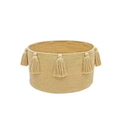 Janie and Jack Storage-Basket New Tassels honey