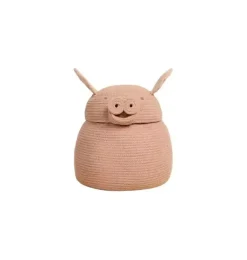 Janie and Jack Storage-Basket Peggy the Pig rose