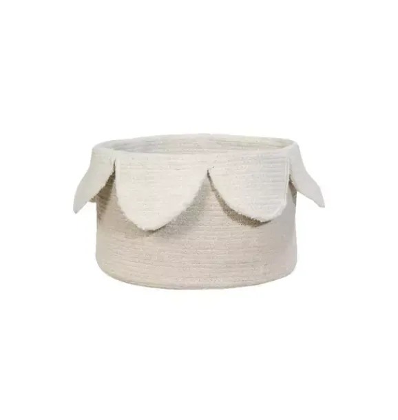 Janie and Jack Storage-Basket Petals - Natural ivory
