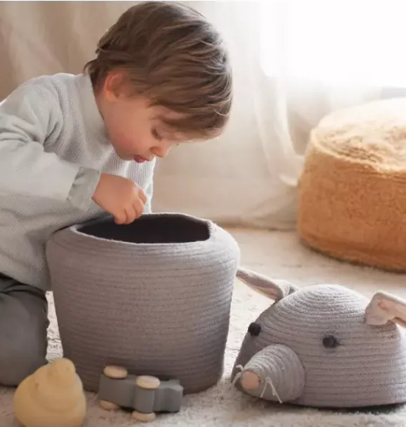 Janie and Jack Storage-Basket Renata the Rat grey