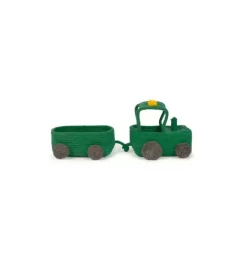 Janie and Jack Storage-Basket Tractor monstera green