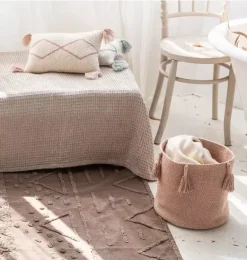 Janie and Jack Storage-Basket Woody Vintage Nude vintage nude linen