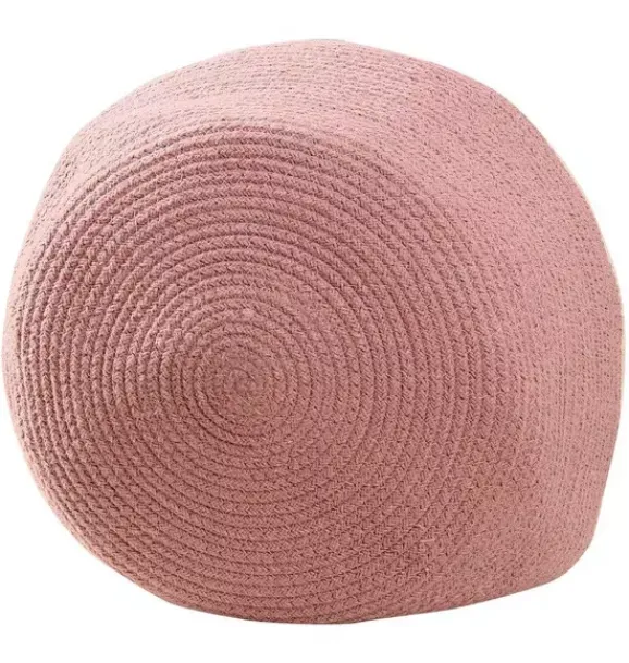 Janie and Jack Storage-Basket Zoco Ash Rose-Natural natural and rose