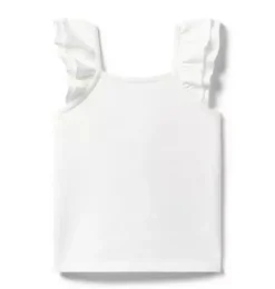 Janie and Jack Sleeveless Tops-Beach Club Tee white