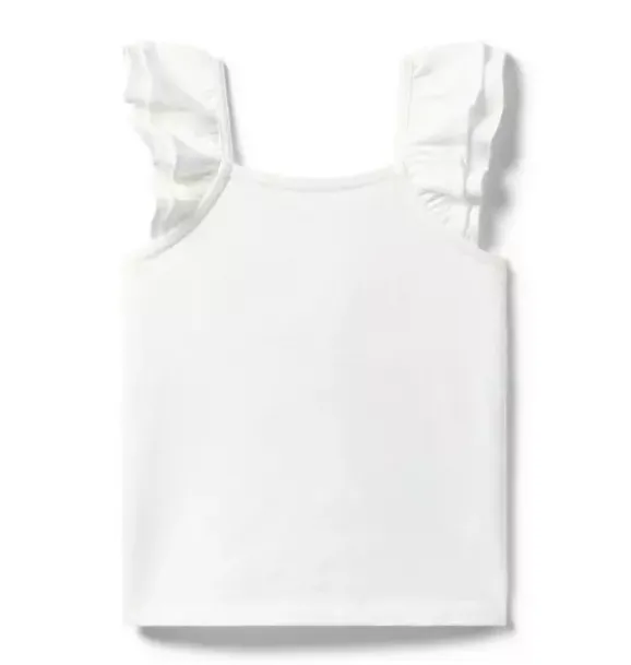 Janie and Jack Sleeveless Tops-Beach Club Tee white
