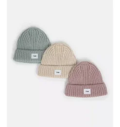 Janie and Jack Kids Accessories|Baby Accessories-Beanie - Chunky ash rose