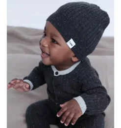 Janie and Jack Baby Accessories|Kids Accessories-Beanie - Hug Me black melange
