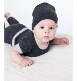 Janie and Jack Baby Accessories|Kids Accessories-Beanie - Hug Me black melange
