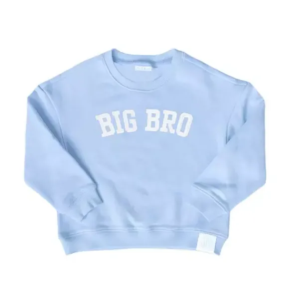 Janie and Jack Kids Clothing-Big Bro Crewneck Sweatshirt blue