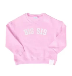 Janie and Jack Kids Clothing-Big Sis Crewneck Sweatshirt pink