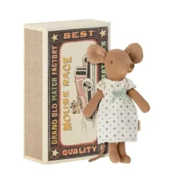 Janie and Jack Dolls-Big Sister Mouse in Box - Nightgown multi