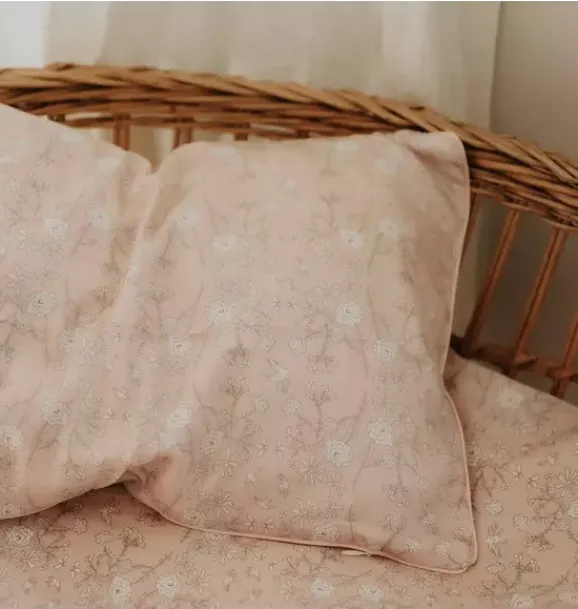 Janie and Jack Bedding Basics-Bird's Song Toddler Pillow Set - pink