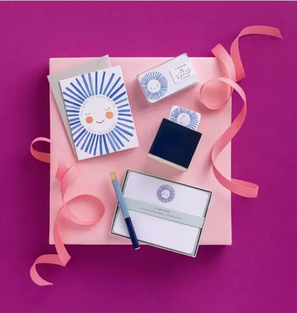 Janie and Jack Stationery-Blue Sunshine Little Notes® multi