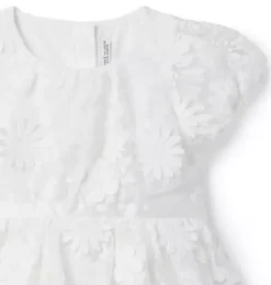 Janie and Jack Dresses-Bouquet Tiered Party Dress jet ivory floral