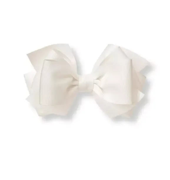 Janie and Jack Hair-Bow Barrette jet ivory