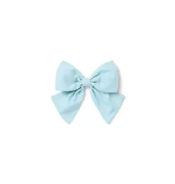 Janie and Jack Hair-Bow Barrette soft turquoise