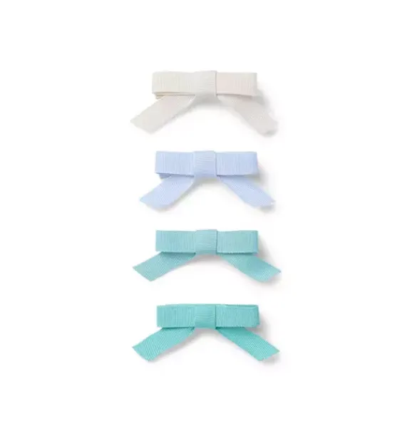 Janie and Jack Hair-Bow Barrette Set blue multi