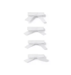 Janie and Jack Hair-Bow Barrette Set white