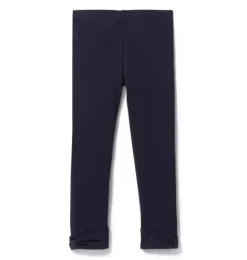 Janie and Jack Leggings-Bow Cuff Legging merchant marine